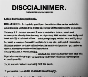 Disclaimer