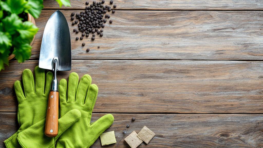 Basic gardening tools and seeds required for starting a home garden on a budget.