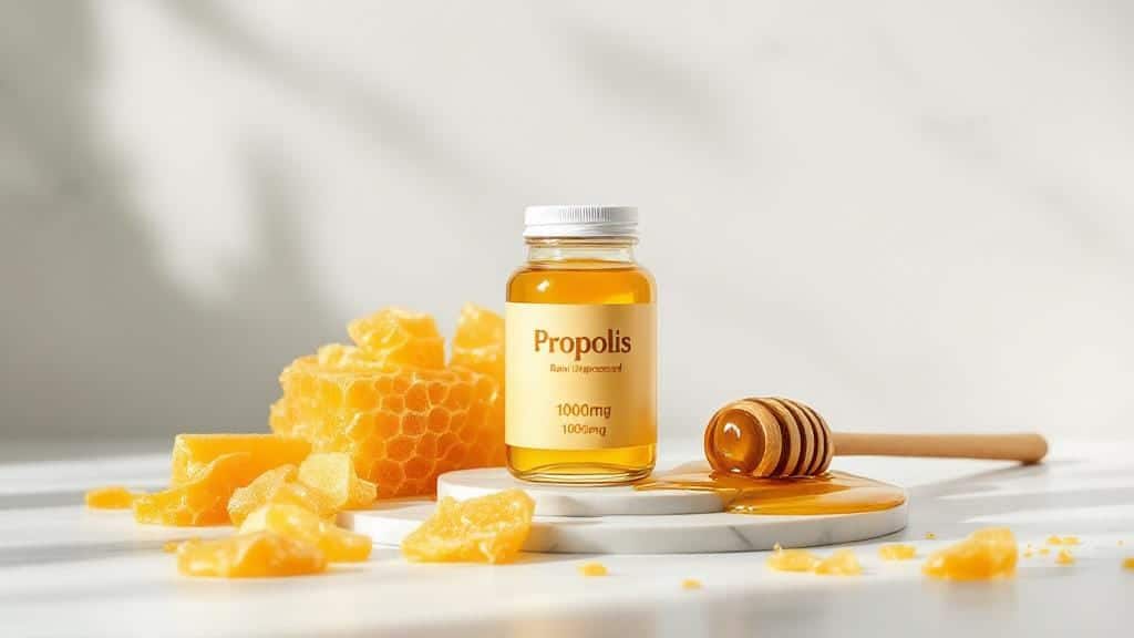 Y.S. Organic Bee Farms Propolis 1000mg capsules for immune support.