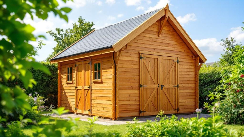 Understanding garden shed roof pitch and how it affects water drainage and style.