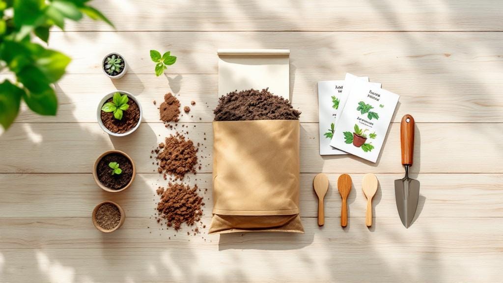 Complete garden starter kit for beginners with seeds pots and soil